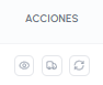 Botones de acciones en los pedidos de la empresa de fluid-hub: visualizar pedido, visualizar seguimiento y comprar de nuevo