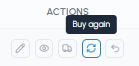 Buy again button with tooltip in the fluid-hub order list