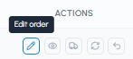 "Edit order" button with tooltip in the fluid-hub order list