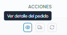 Botón Ver detalle del pedido con tooltip en la lista de pedidos empresariales de fluid-hub