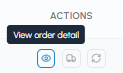 View order button with tooltip in the fluid-hub company orders list