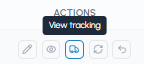 View tracking button with tooltip in the fluid-hub order list