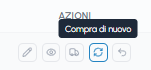 Pulsante Compra di nuovo con tooltip nell'elenco ordini di fluid-hub