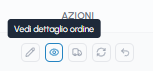 Pulsante Vedi dettaglio ordine con tooltip nell'elenco ordini di fluid-hub