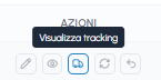 Pulsante Visualizza tracking con tooltip nell'elenco ordini di fluid-hub